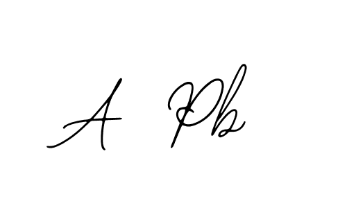 How to make A  Pb signature? Bearetta-2O07w is a professional autograph style. Create handwritten signature for A  Pb name. A  Pb signature style 12 images and pictures png