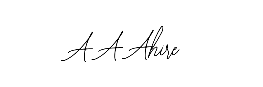 Similarly Bearetta-2O07w is the best handwritten signature design. Signature creator online .You can use it as an online autograph creator for name A A Ahire. A A Ahire signature style 12 images and pictures png