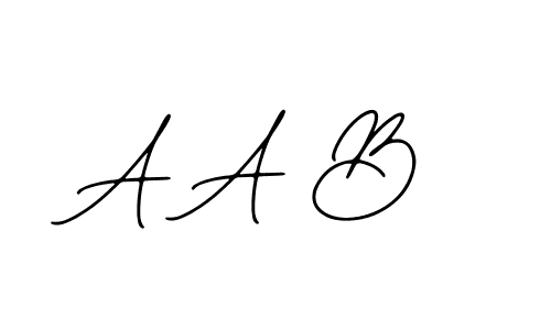 How to make A A B name signature. Use Bearetta-2O07w style for creating short signs online. This is the latest handwritten sign. A A B signature style 12 images and pictures png