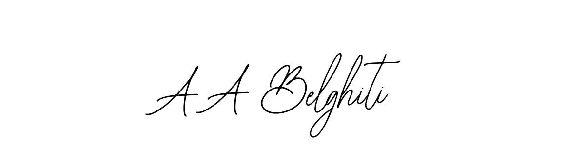 Also we have A A Belghiti name is the best signature style. Create professional handwritten signature collection using Bearetta-2O07w autograph style. A A Belghiti signature style 12 images and pictures png