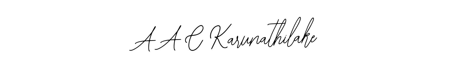Bearetta-2O07w is a professional signature style that is perfect for those who want to add a touch of class to their signature. It is also a great choice for those who want to make their signature more unique. Get A A C Karunathilake name to fancy signature for free. A A C Karunathilake signature style 12 images and pictures png