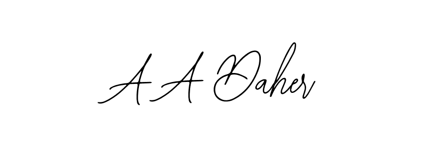 if you are searching for the best signature style for your name A A Daher. so please give up your signature search. here we have designed multiple signature styles  using Bearetta-2O07w. A A Daher signature style 12 images and pictures png