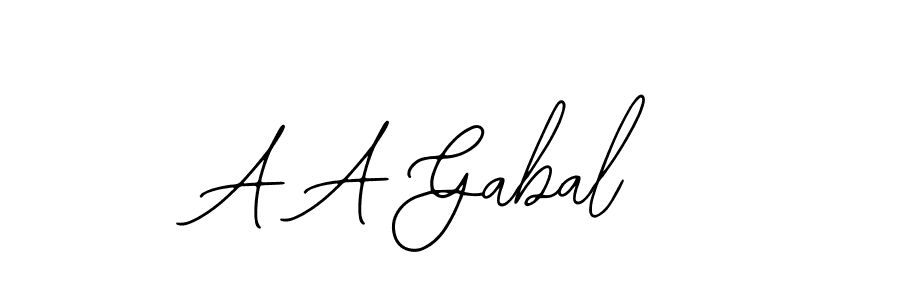 How to make A A Gabal signature? Bearetta-2O07w is a professional autograph style. Create handwritten signature for A A Gabal name. A A Gabal signature style 12 images and pictures png