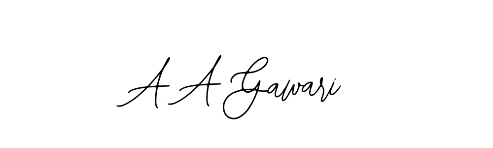 The best way (Bearetta-2O07w) to make a short signature is to pick only two or three words in your name. The name A A Gawari include a total of six letters. For converting this name. A A Gawari signature style 12 images and pictures png