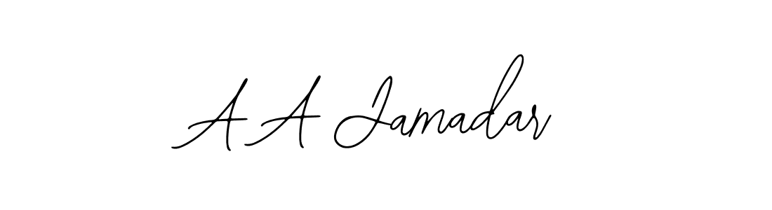 Design your own signature with our free online signature maker. With this signature software, you can create a handwritten (Bearetta-2O07w) signature for name A A Jamadar. A A Jamadar signature style 12 images and pictures png