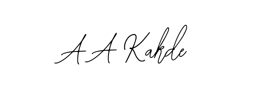 if you are searching for the best signature style for your name A A Kakde. so please give up your signature search. here we have designed multiple signature styles  using Bearetta-2O07w. A A Kakde signature style 12 images and pictures png