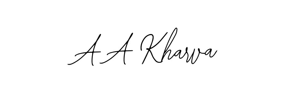 How to Draw A A Kharva signature style? Bearetta-2O07w is a latest design signature styles for name A A Kharva. A A Kharva signature style 12 images and pictures png