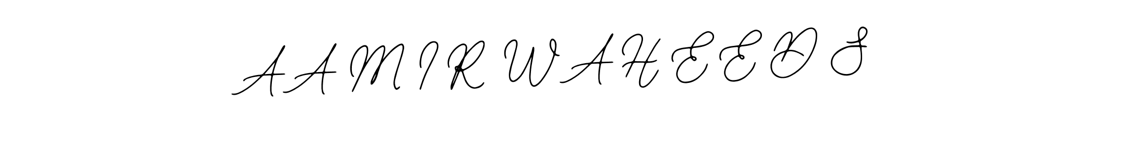 Design your own signature with our free online signature maker. With this signature software, you can create a handwritten (Bearetta-2O07w) signature for name A A M I R W A H E E D S. A A M I R W A H E E D S signature style 12 images and pictures png
