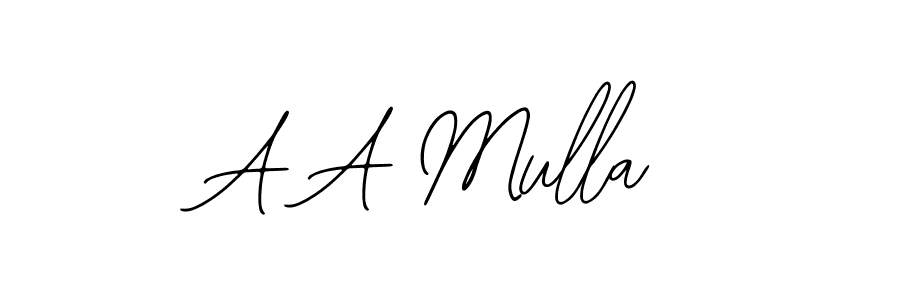 How to Draw A A Mulla signature style? Bearetta-2O07w is a latest design signature styles for name A A Mulla. A A Mulla signature style 12 images and pictures png