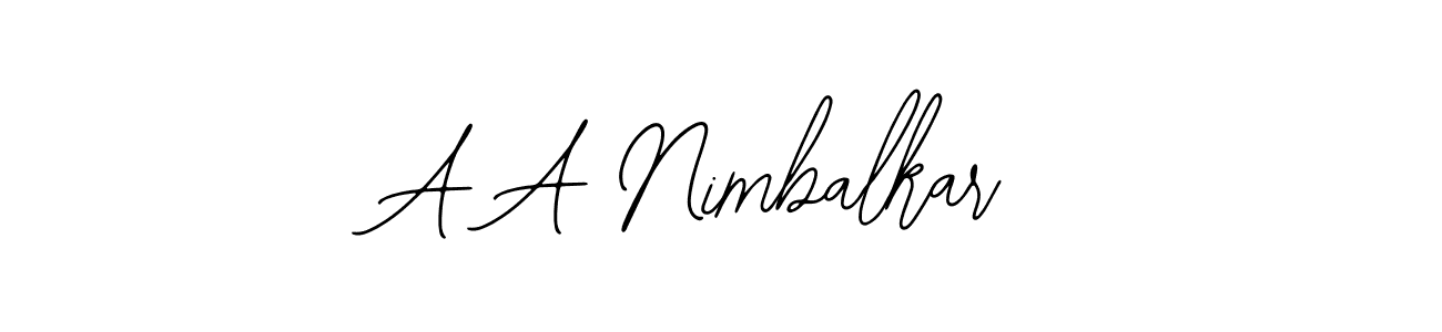 Also You can easily find your signature by using the search form. We will create A A Nimbalkar name handwritten signature images for you free of cost using Bearetta-2O07w sign style. A A Nimbalkar signature style 12 images and pictures png