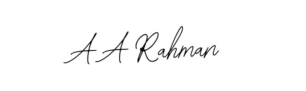 Make a beautiful signature design for name A A Rahman. With this signature (Bearetta-2O07w) style, you can create a handwritten signature for free. A A Rahman signature style 12 images and pictures png