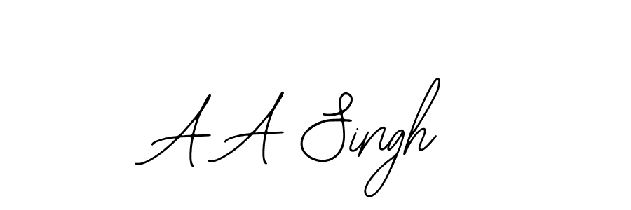 Make a beautiful signature design for name A A Singh. With this signature (Bearetta-2O07w) style, you can create a handwritten signature for free. A A Singh signature style 12 images and pictures png
