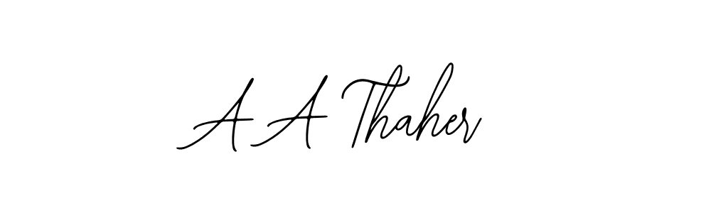 How to make A A Thaher signature? Bearetta-2O07w is a professional autograph style. Create handwritten signature for A A Thaher name. A A Thaher signature style 12 images and pictures png