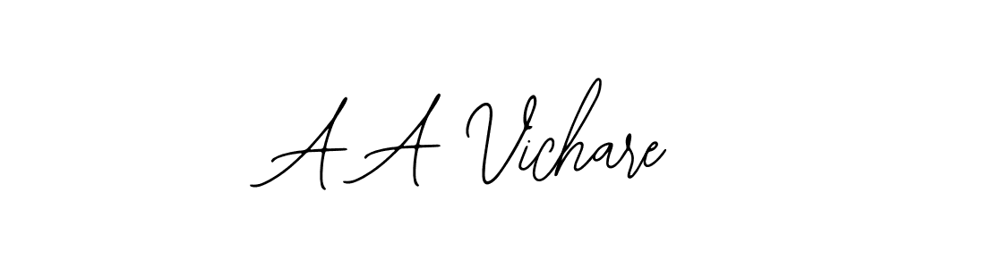 How to Draw A A Vichare signature style? Bearetta-2O07w is a latest design signature styles for name A A Vichare. A A Vichare signature style 12 images and pictures png