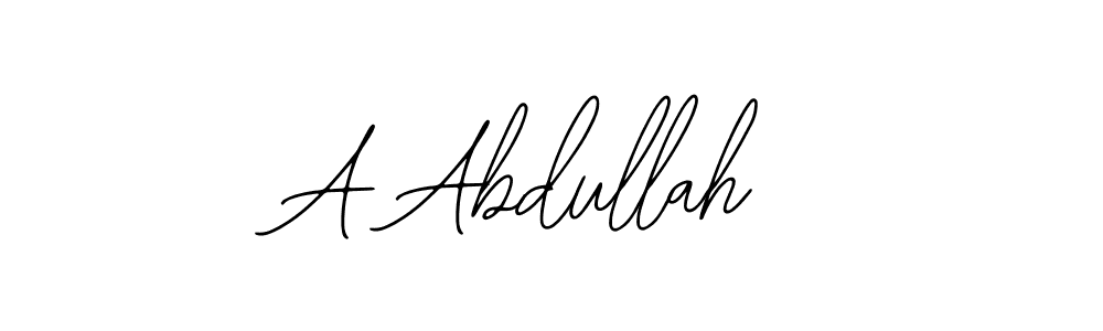 if you are searching for the best signature style for your name A Abdullah. so please give up your signature search. here we have designed multiple signature styles  using Bearetta-2O07w. A Abdullah signature style 12 images and pictures png