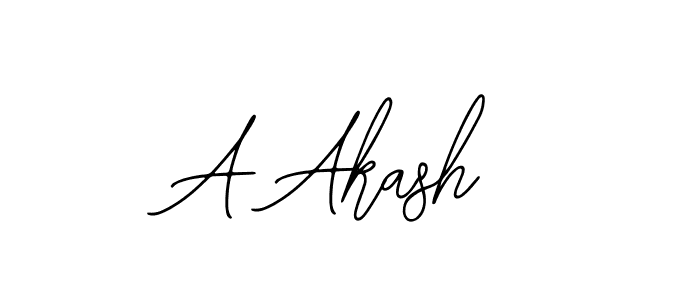 Design your own signature with our free online signature maker. With this signature software, you can create a handwritten (Bearetta-2O07w) signature for name A Akash. A Akash signature style 12 images and pictures png