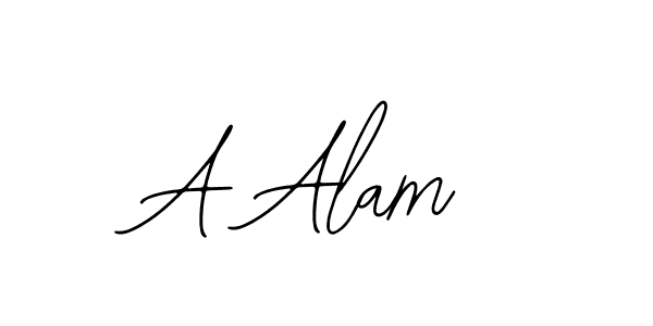 Make a beautiful signature design for name A Alam. With this signature (Bearetta-2O07w) style, you can create a handwritten signature for free. A Alam signature style 12 images and pictures png