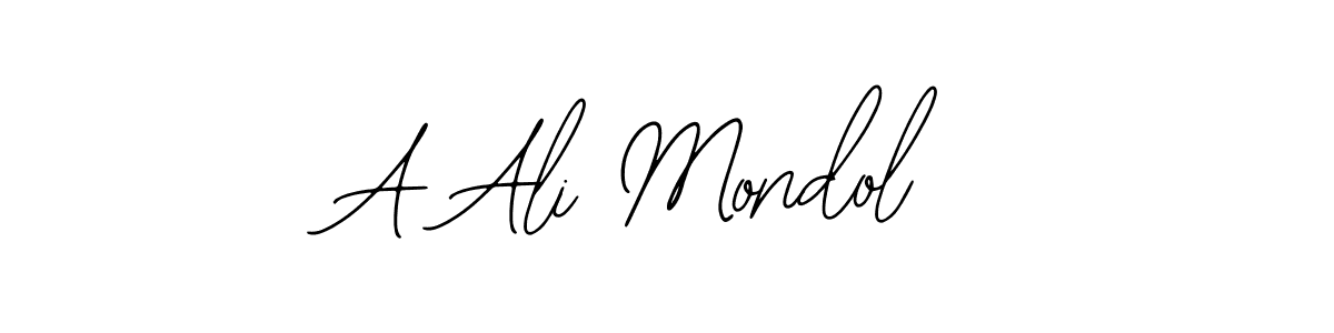 How to make A Ali Mondol name signature. Use Bearetta-2O07w style for creating short signs online. This is the latest handwritten sign. A Ali Mondol signature style 12 images and pictures png