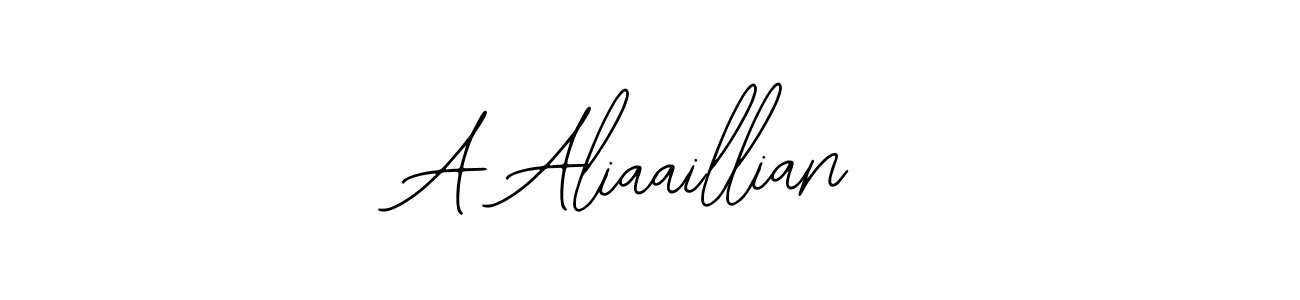 It looks lik you need a new signature style for name A Aliaaillian. Design unique handwritten (Bearetta-2O07w) signature with our free signature maker in just a few clicks. A Aliaaillian signature style 12 images and pictures png