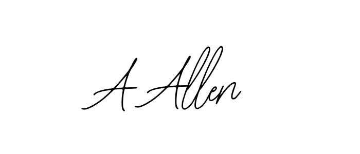 You should practise on your own different ways (Bearetta-2O07w) to write your name (A Allen) in signature. don't let someone else do it for you. A Allen signature style 12 images and pictures png