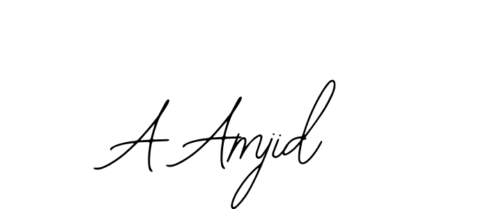 Also You can easily find your signature by using the search form. We will create A Amjid name handwritten signature images for you free of cost using Bearetta-2O07w sign style. A Amjid signature style 12 images and pictures png