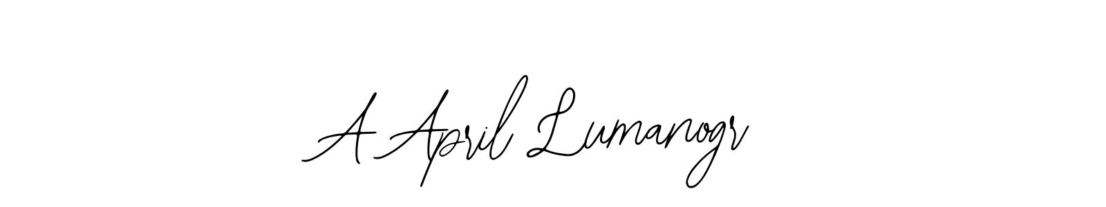 Use a signature maker to create a handwritten signature online. With this signature software, you can design (Bearetta-2O07w) your own signature for name A April Lumanogr. A April Lumanogr signature style 12 images and pictures png