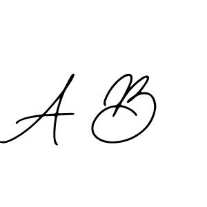 Design your own signature with our free online signature maker. With this signature software, you can create a handwritten (Bearetta-2O07w) signature for name A B. A B signature style 12 images and pictures png