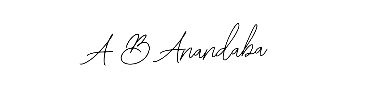 Design your own signature with our free online signature maker. With this signature software, you can create a handwritten (Bearetta-2O07w) signature for name A B Anandaba. A B Anandaba signature style 12 images and pictures png