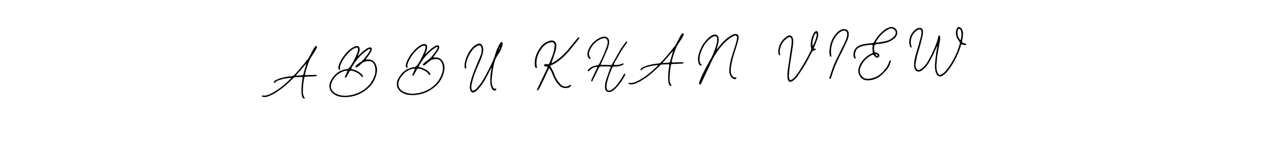 Create a beautiful signature design for name A B B U  K H A N  V I E W. With this signature (Bearetta-2O07w) fonts, you can make a handwritten signature for free. A B B U  K H A N  V I E W signature style 12 images and pictures png