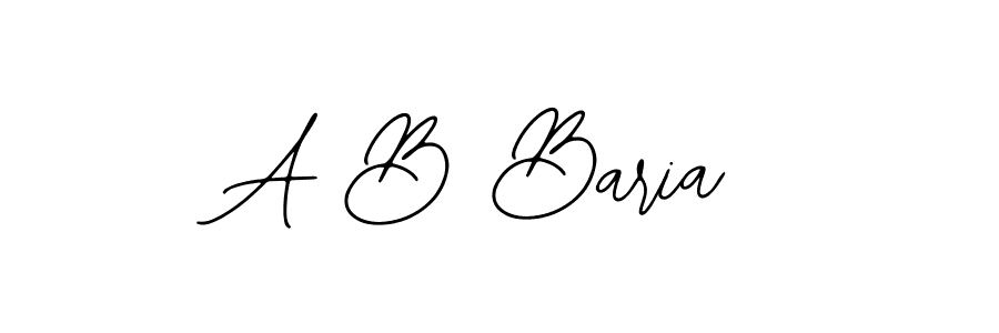 The best way (Bearetta-2O07w) to make a short signature is to pick only two or three words in your name. The name A B Baria include a total of six letters. For converting this name. A B Baria signature style 12 images and pictures png