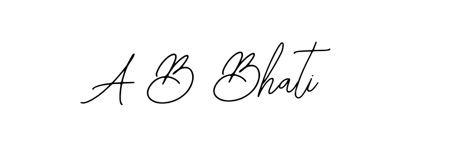 How to make A B Bhati signature? Bearetta-2O07w is a professional autograph style. Create handwritten signature for A B Bhati name. A B Bhati signature style 12 images and pictures png