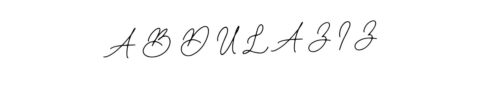 Similarly Bearetta-2O07w is the best handwritten signature design. Signature creator online .You can use it as an online autograph creator for name A B D U L A Z I Z. A B D U L A Z I Z signature style 12 images and pictures png