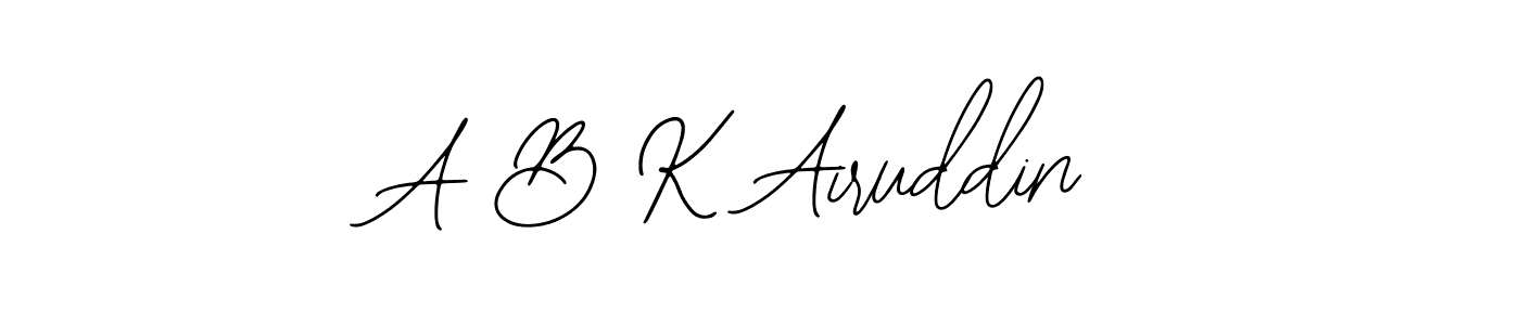 How to make A B K Airuddin signature? Bearetta-2O07w is a professional autograph style. Create handwritten signature for A B K Airuddin name. A B K Airuddin signature style 12 images and pictures png