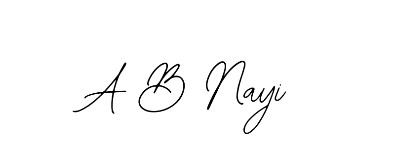Create a beautiful signature design for name A B Nayi. With this signature (Bearetta-2O07w) fonts, you can make a handwritten signature for free. A B Nayi signature style 12 images and pictures png