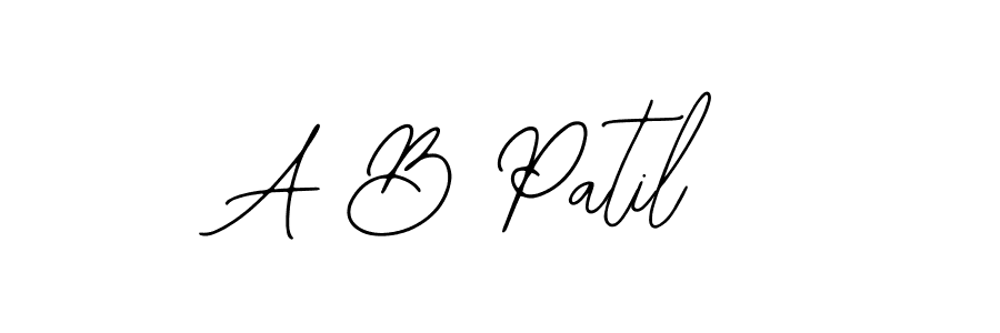 How to make A B Patil name signature. Use Bearetta-2O07w style for creating short signs online. This is the latest handwritten sign. A B Patil signature style 12 images and pictures png