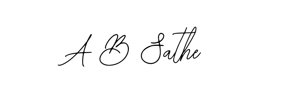 Make a beautiful signature design for name A B Sathe. With this signature (Bearetta-2O07w) style, you can create a handwritten signature for free. A B Sathe signature style 12 images and pictures png