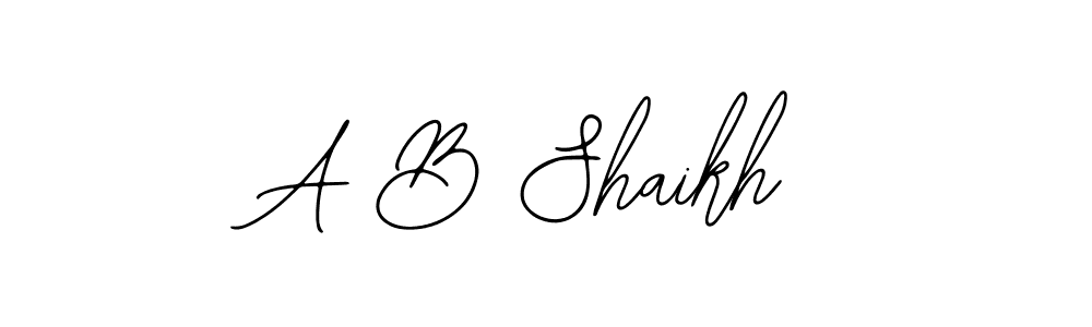 You should practise on your own different ways (Bearetta-2O07w) to write your name (A B Shaikh) in signature. don't let someone else do it for you. A B Shaikh signature style 12 images and pictures png