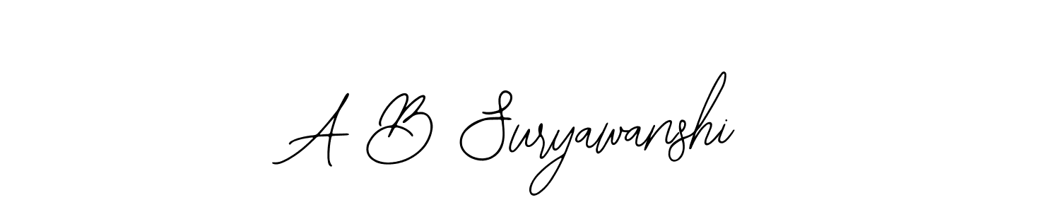 Create a beautiful signature design for name A B Suryawanshi. With this signature (Bearetta-2O07w) fonts, you can make a handwritten signature for free. A B Suryawanshi signature style 12 images and pictures png