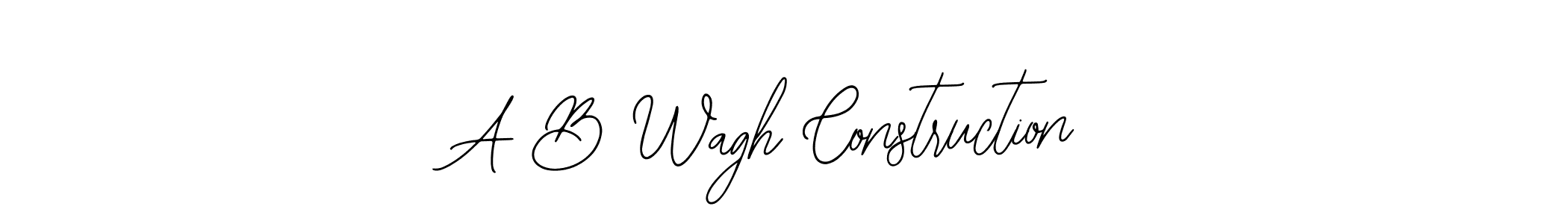 Create a beautiful signature design for name A B Wagh Construction. With this signature (Bearetta-2O07w) fonts, you can make a handwritten signature for free. A B Wagh Construction signature style 12 images and pictures png