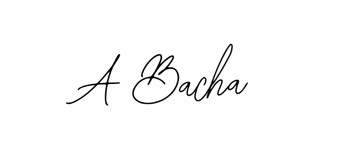 Best and Professional Signature Style for A Bacha. Bearetta-2O07w Best Signature Style Collection. A Bacha signature style 12 images and pictures png