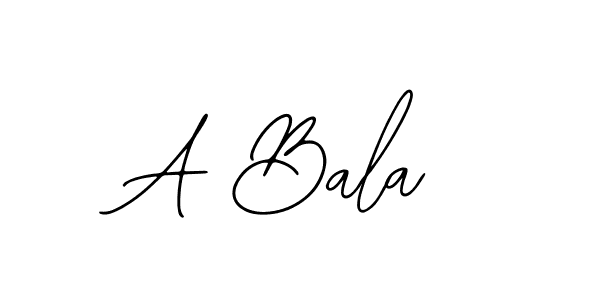 Design your own signature with our free online signature maker. With this signature software, you can create a handwritten (Bearetta-2O07w) signature for name A Bala. A Bala signature style 12 images and pictures png