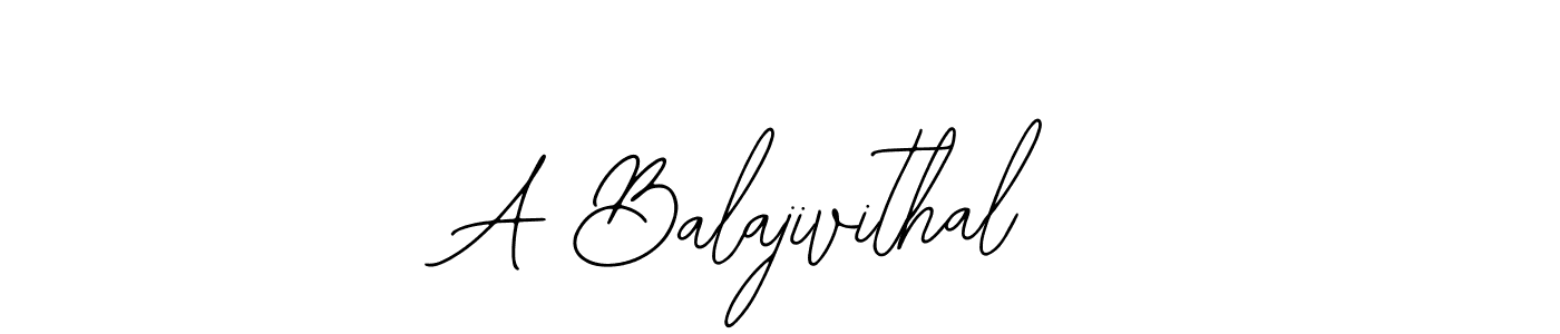 How to make A Balajivithal name signature. Use Bearetta-2O07w style for creating short signs online. This is the latest handwritten sign. A Balajivithal signature style 12 images and pictures png