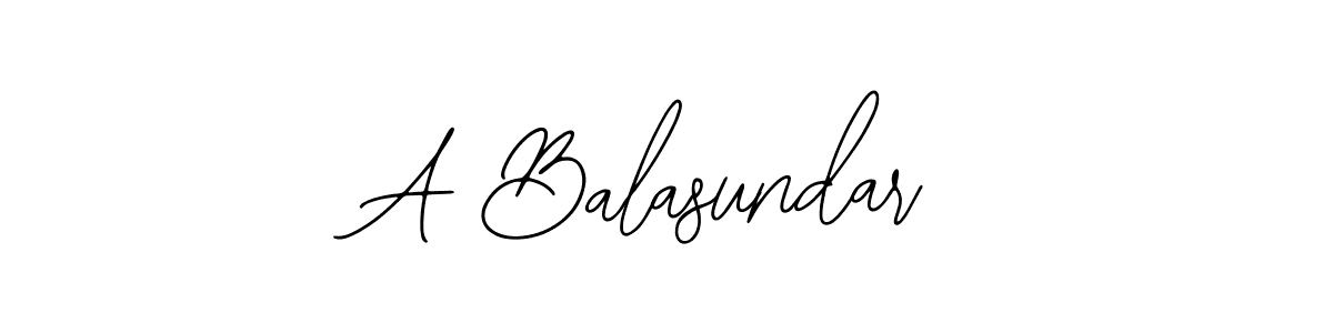 Create a beautiful signature design for name A Balasundar. With this signature (Bearetta-2O07w) fonts, you can make a handwritten signature for free. A Balasundar signature style 12 images and pictures png