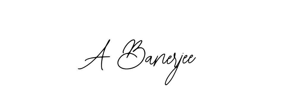 Design your own signature with our free online signature maker. With this signature software, you can create a handwritten (Bearetta-2O07w) signature for name A Banerjee. A Banerjee signature style 12 images and pictures png