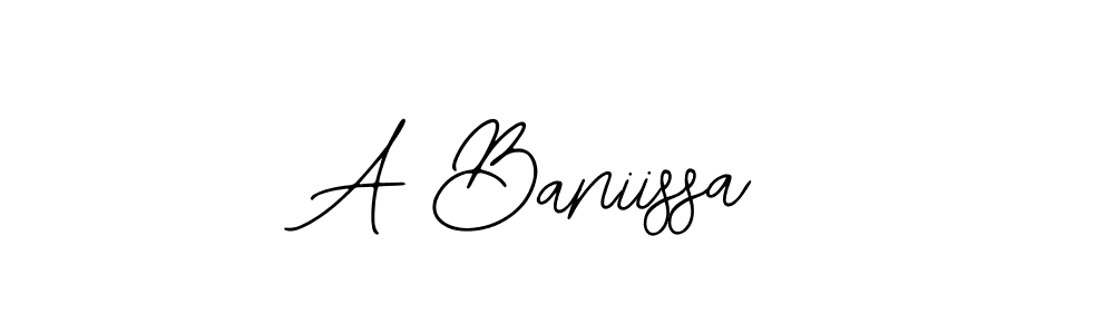 Design your own signature with our free online signature maker. With this signature software, you can create a handwritten (Bearetta-2O07w) signature for name A Baniissa. A Baniissa signature style 12 images and pictures png