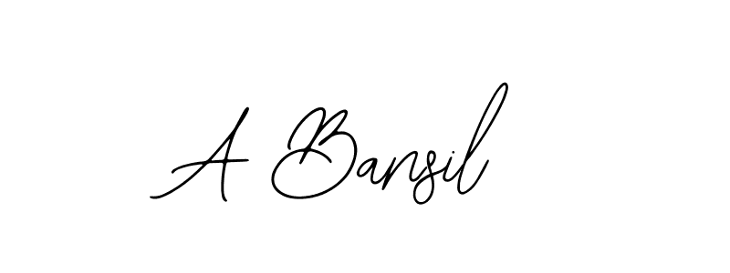 A Bansil stylish signature style. Best Handwritten Sign (Bearetta-2O07w) for my name. Handwritten Signature Collection Ideas for my name A Bansil. A Bansil signature style 12 images and pictures png