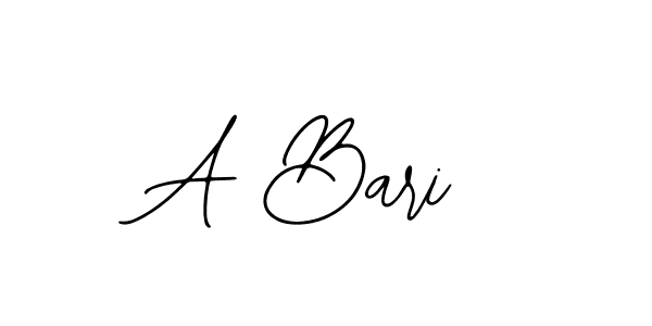 Design your own signature with our free online signature maker. With this signature software, you can create a handwritten (Bearetta-2O07w) signature for name A Bari. A Bari signature style 12 images and pictures png