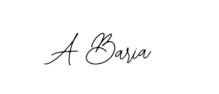 Use a signature maker to create a handwritten signature online. With this signature software, you can design (Bearetta-2O07w) your own signature for name A Baria. A Baria signature style 12 images and pictures png