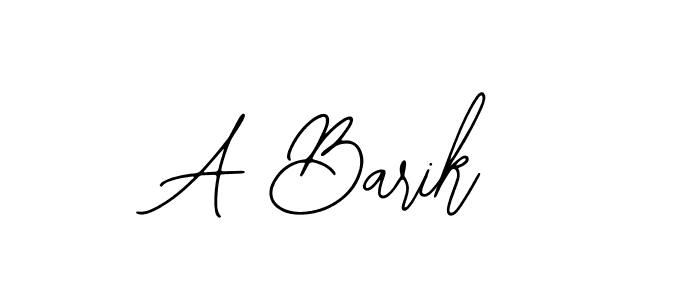 Use a signature maker to create a handwritten signature online. With this signature software, you can design (Bearetta-2O07w) your own signature for name A Barik. A Barik signature style 12 images and pictures png