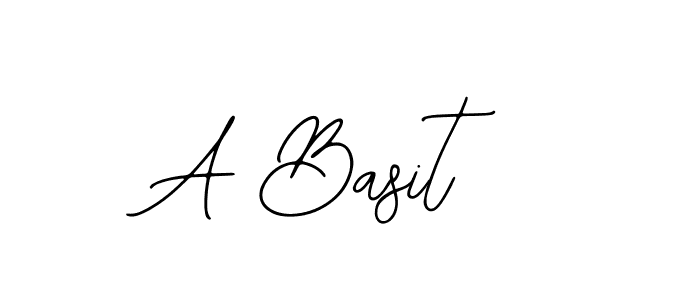 How to make A Basit name signature. Use Bearetta-2O07w style for creating short signs online. This is the latest handwritten sign. A Basit signature style 12 images and pictures png